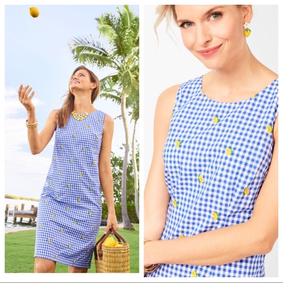 talbots gingham dress